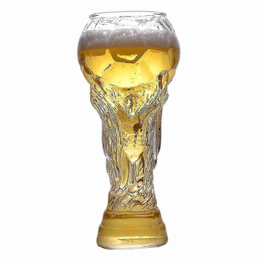 Caneca de vidro transparente com design de futebol para cerveja 450ml