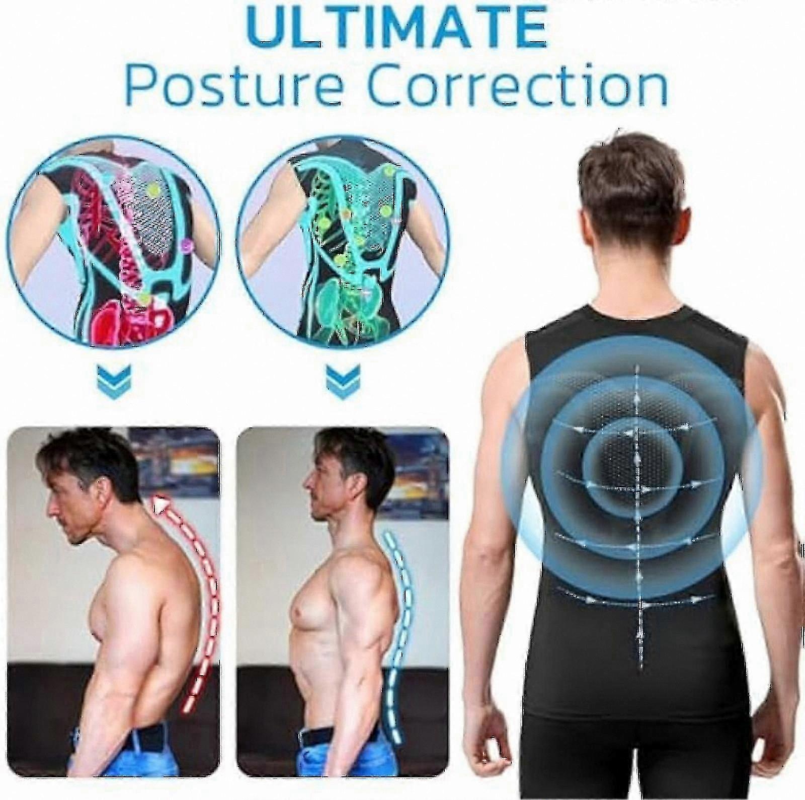 Posture Corrector Vest with Tourmaline Support for Men and Women, Instant Back Alignment Aid
