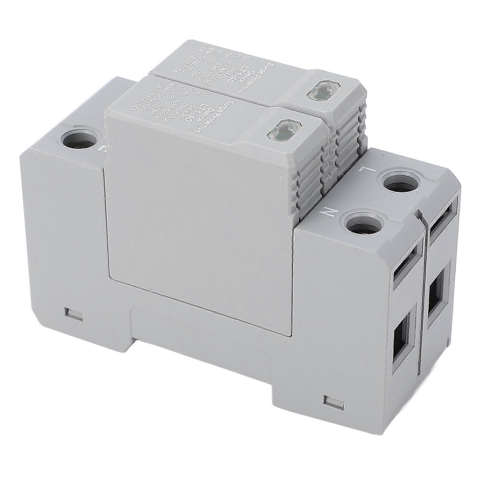 Surge Protective Device AC 385V 2P 40KA Low Voltage 35mm DIN Rail Mount Protector LT1‑40 