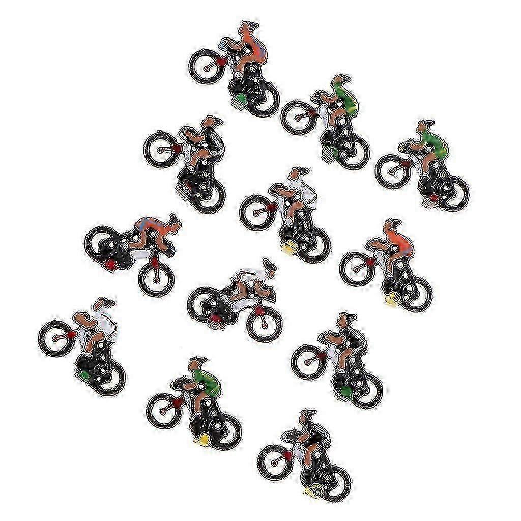 12-Piece Miniature Cyclist Model Set f26