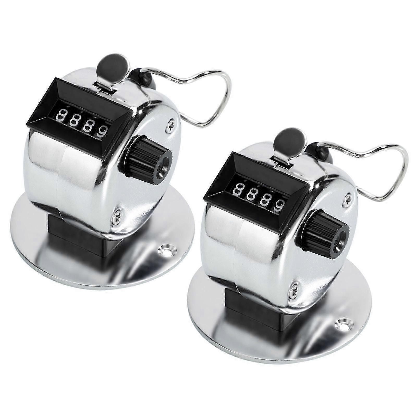 Tally Counter 4-Digit Clickers metallic element Hand Pitches for Counting Knitting Coaching