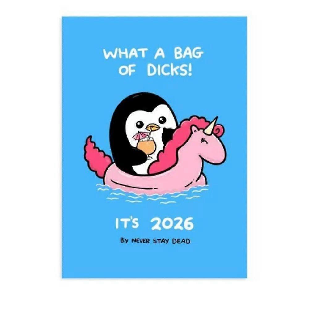 2026 Penguin Calendar,Terror and Cats,Funny Calendar For 2026