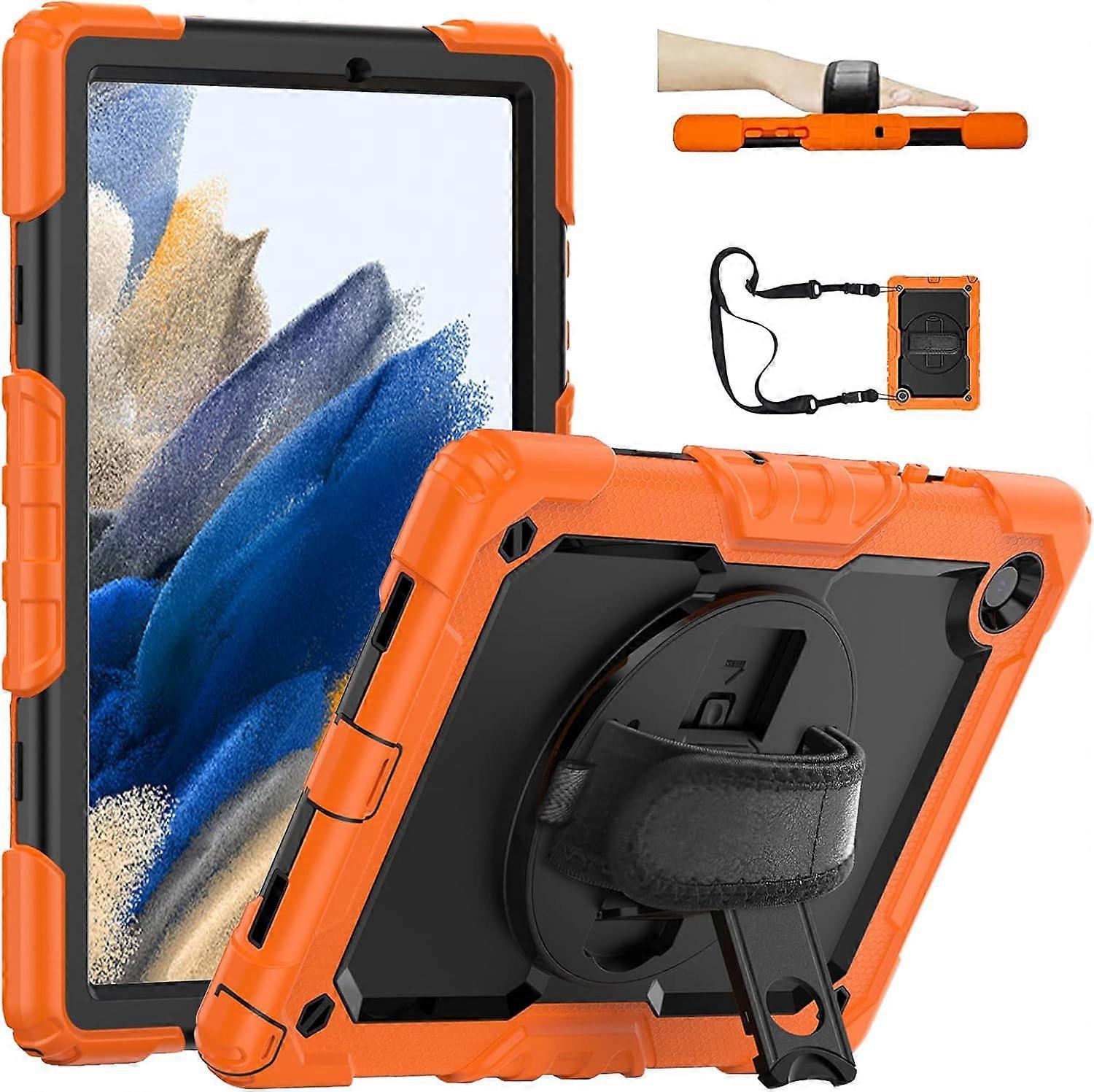 Case for compatible with Samsung Galaxy Tab A8 10.5 Inch 2022, Case with Screen Protector Pencil Holder, Hand Strap Shoulder