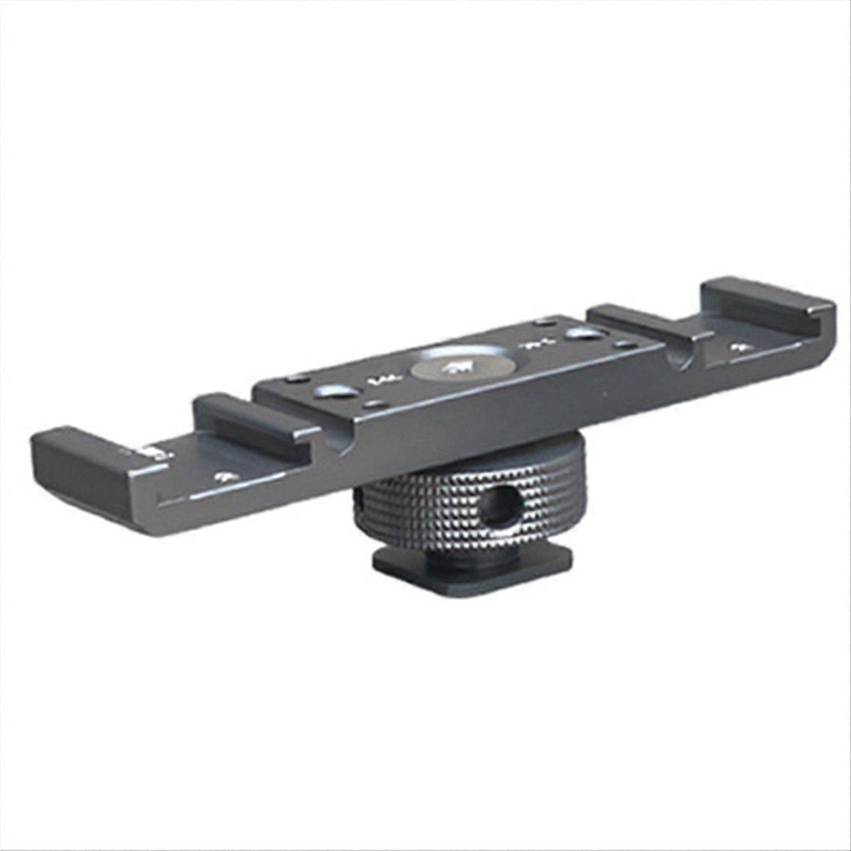 Cold Shoe Mount Adapter ExtensionBar Bracket Stand for Camera MobilePhone Vlog Video Light Triple H