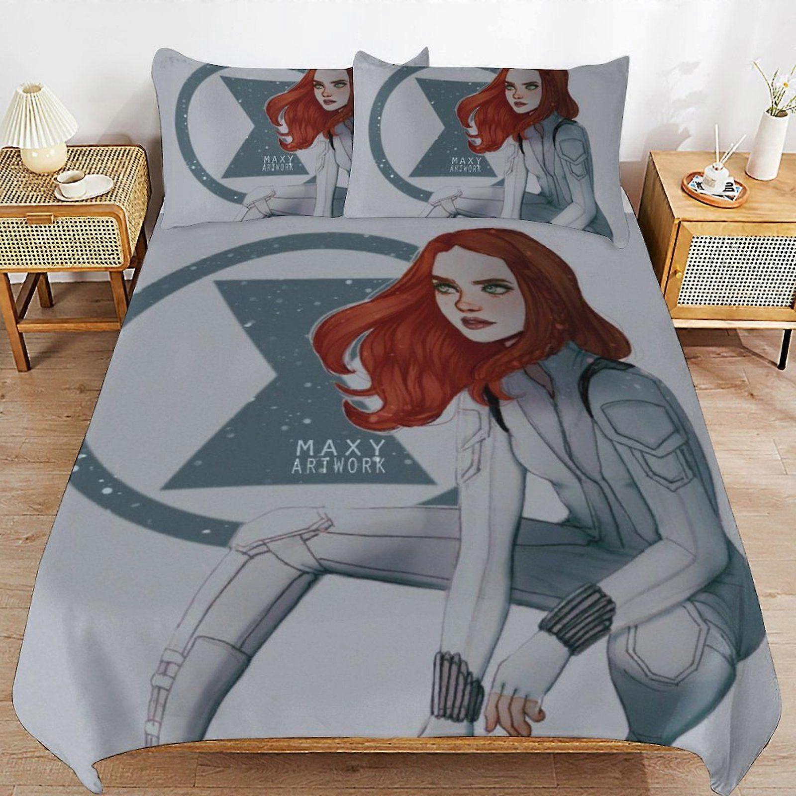 w228 Black Widow Zipper End Comfort Set Soft Finish Machine Safe Duvet Cover Sets Sleep Ease Solution m228