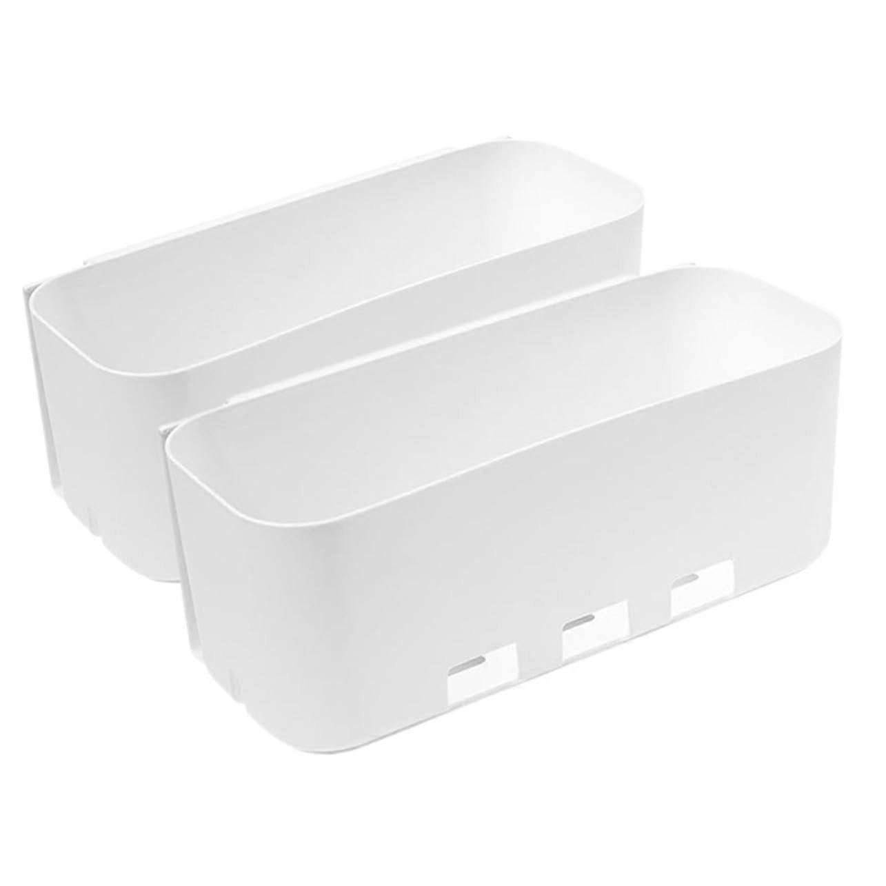 2Pcs Adhesive Bathroom Wall Organizer With Sliding NoDrill Under Sink And Cabinet Storage Holder SpaceSaving