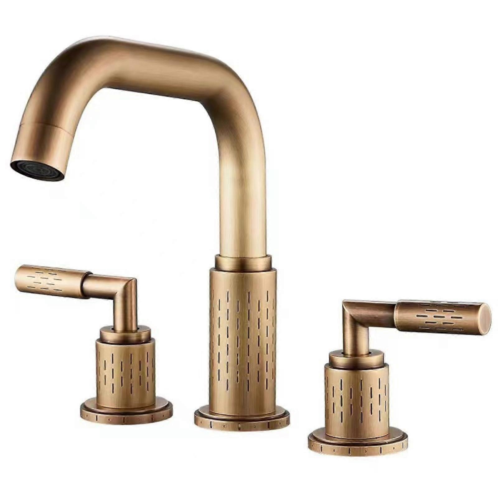 Basin Faucet Hot And Cold Double Handle Double Control ThreeHole Split Bathroom 60cm Inlet Pipe