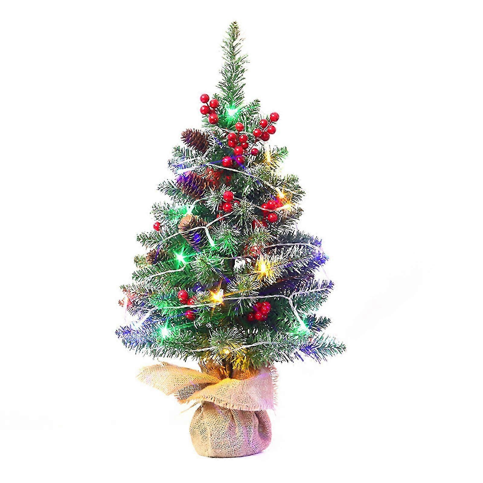 Mini Christmas Tree Flocking Snow Tree, Desktop Christmas Tree