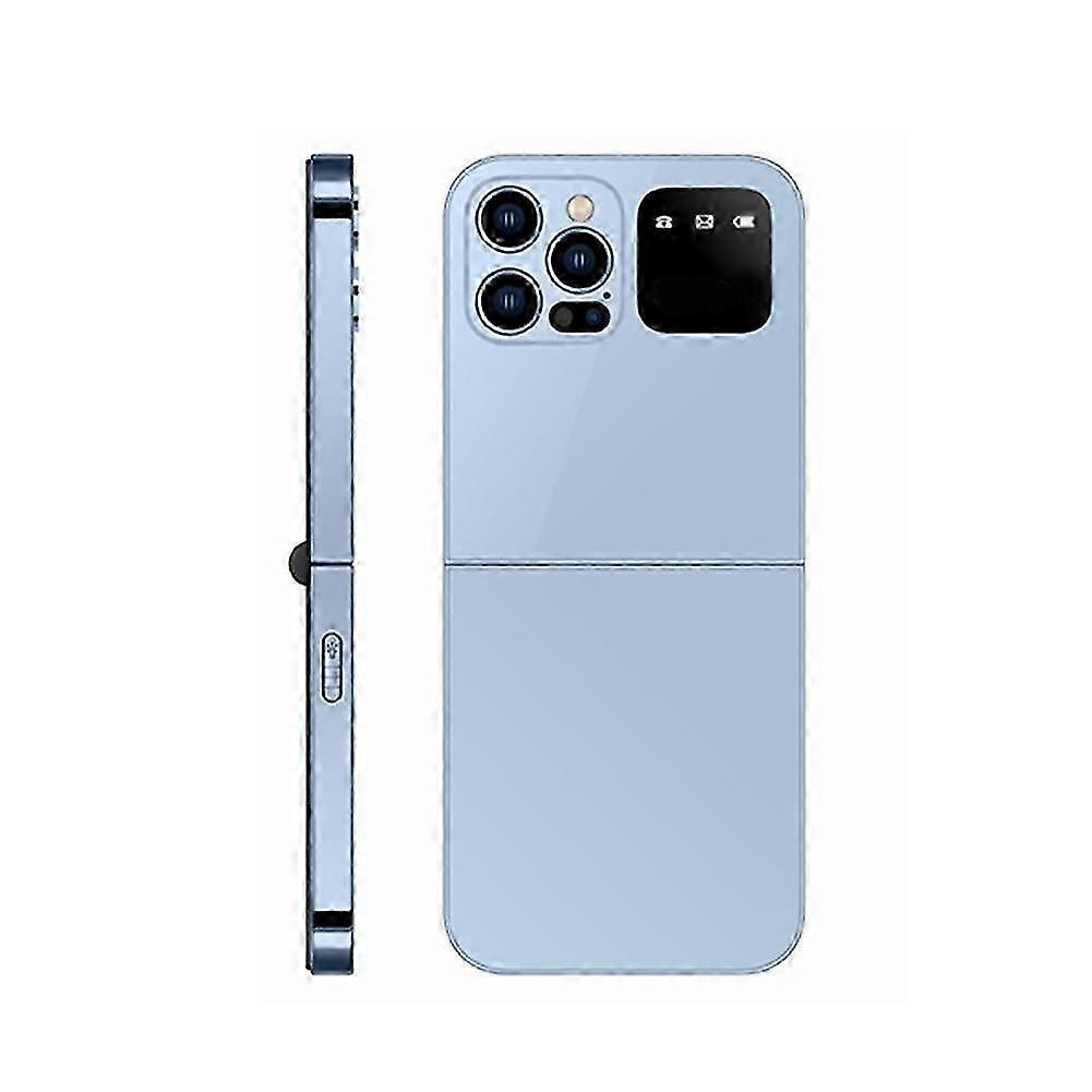 NEW For i16Pro Mini Unlocked Flip Mobile Phone 2 SIM Small Card Foldable