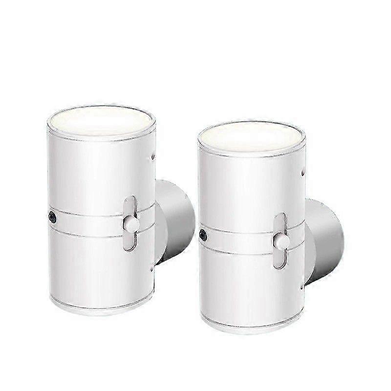 2pcs Cylindrical Sensor Night Light Plug-in Night Light Control Sensor