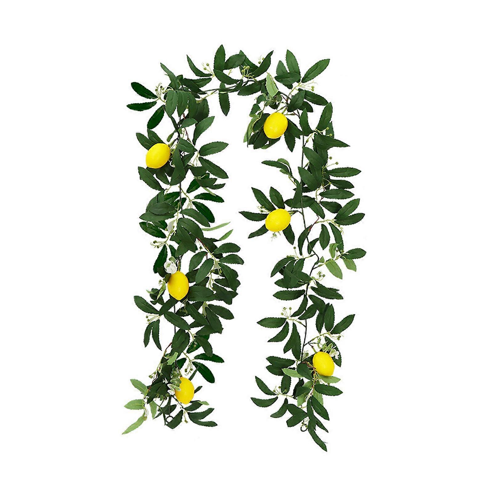 Realistic Lemon Leaves Stem With Silk Flower User Friendly Craft Materials For Indoor Outdoors Event Arrangements Multicolor