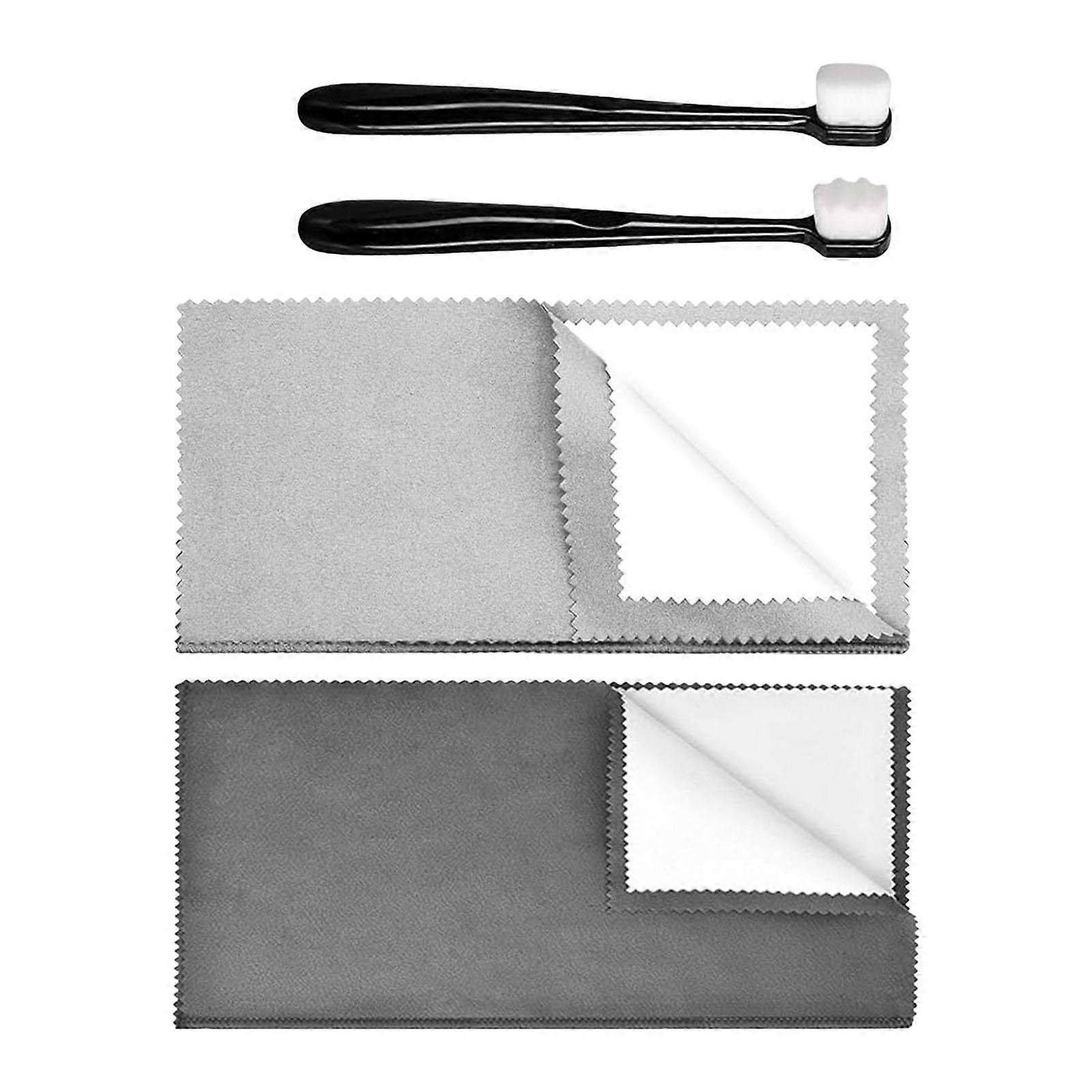 Environmental Friendly Silver Rehabilitation Set Includes Safe Cleaning Solution Twin Sided Cloth And Soft Bristles Brush Multicolor
