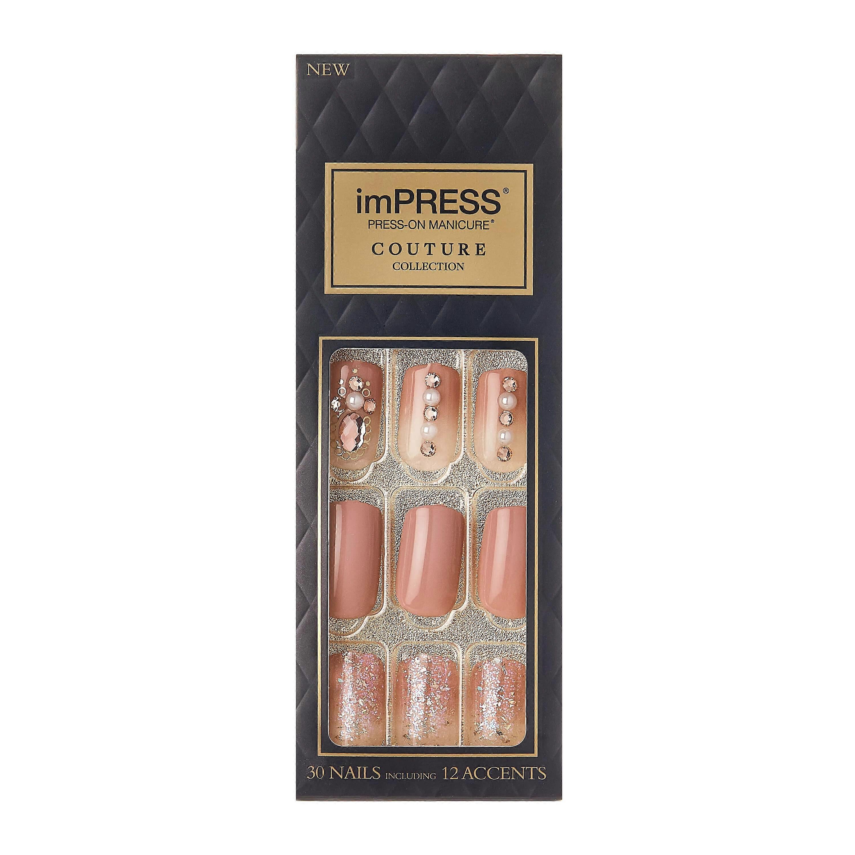 Impress Medium Press-on Manicure Couture Collection, Superb, 30 Ea