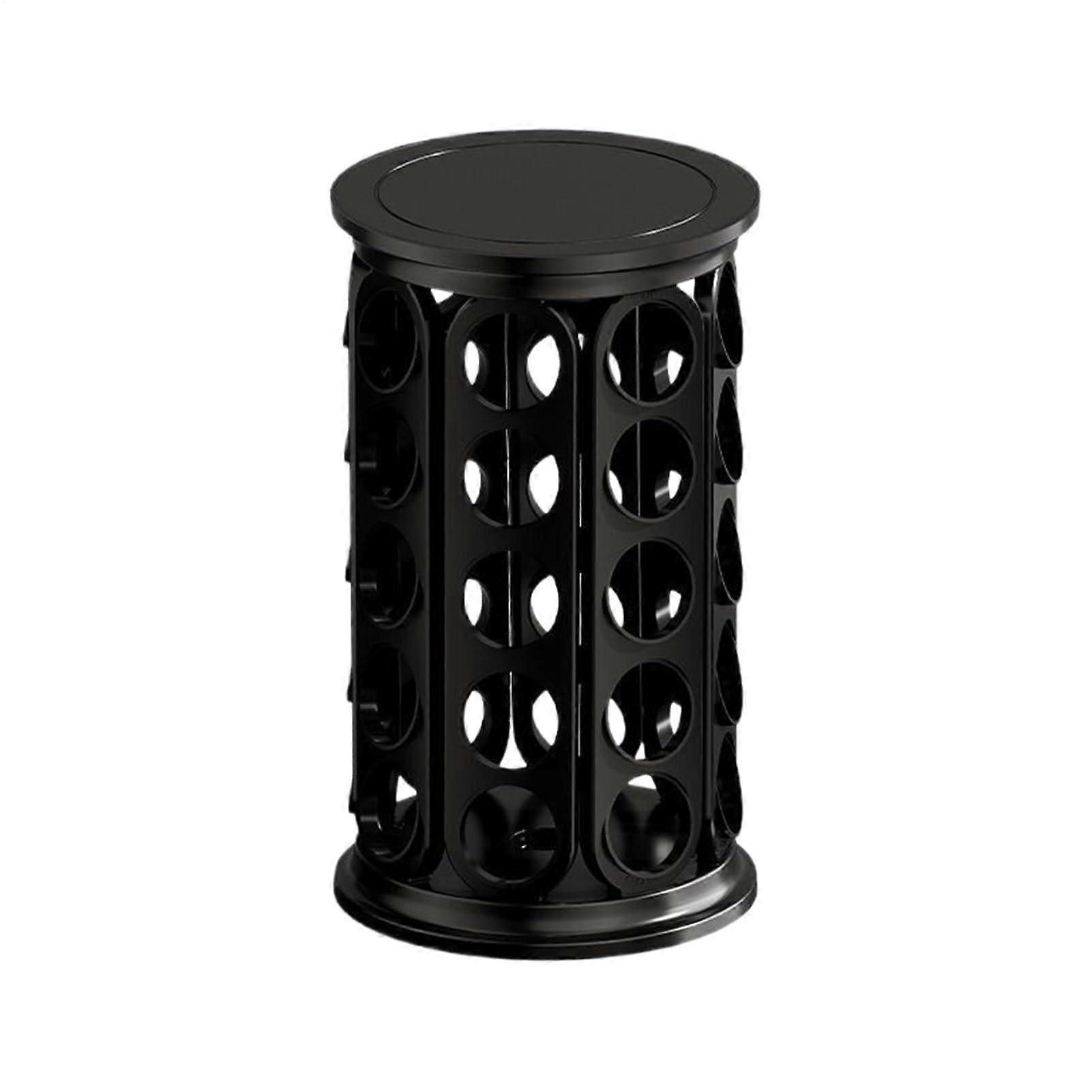 Coffee Pod Holder Rotating Storage Stand for Kitchen Counter Bar Apartment Black