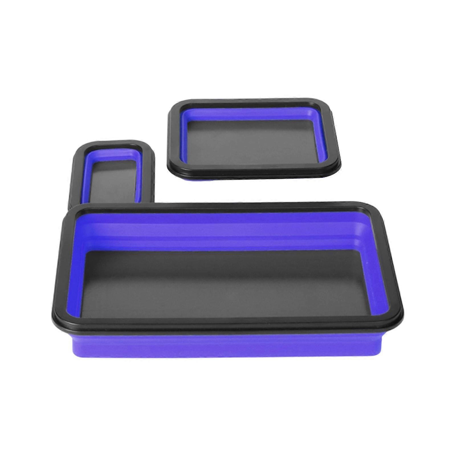 Antislip Silicone Magnetic Work Tray Foldable Workshop Essential for Organizing Screw Bolts Nuts Washers Multicolor