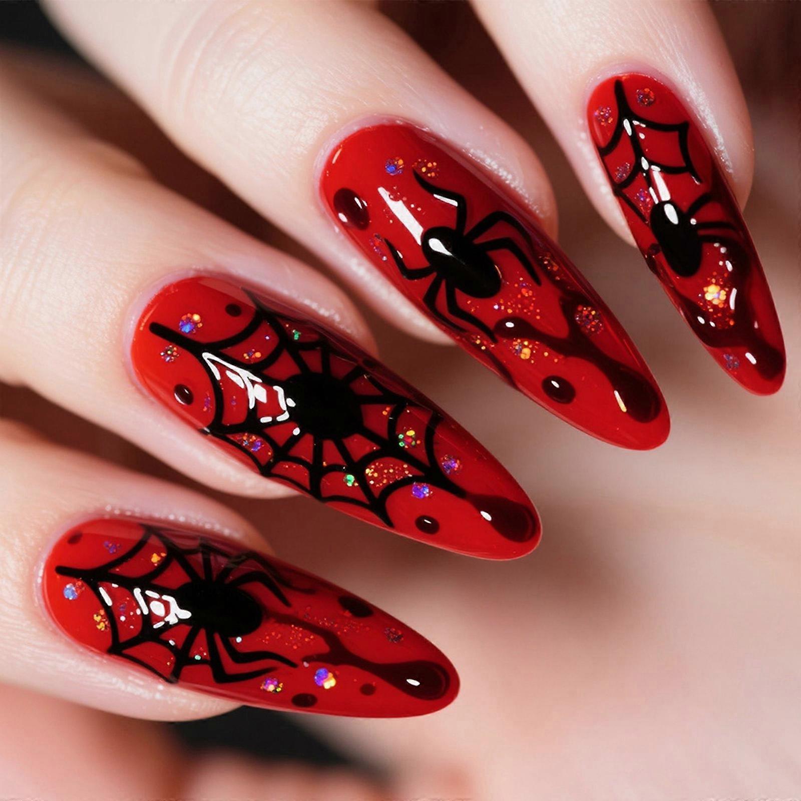 Thin Halloween Persist Hoofs Long Pointed Fraudulent Hoofs Dark Tone Unguis Art Set For Costume Evenings Recyclable ABS Hoofs For Adults Multicolor