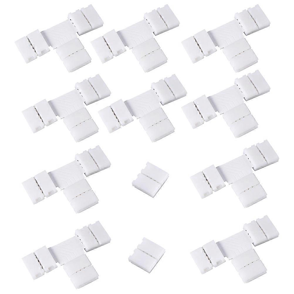 10pcs LED Light Strip Corner Connector T Shape Angle Corner Connector with 2pcs RGB 5050 Clasps