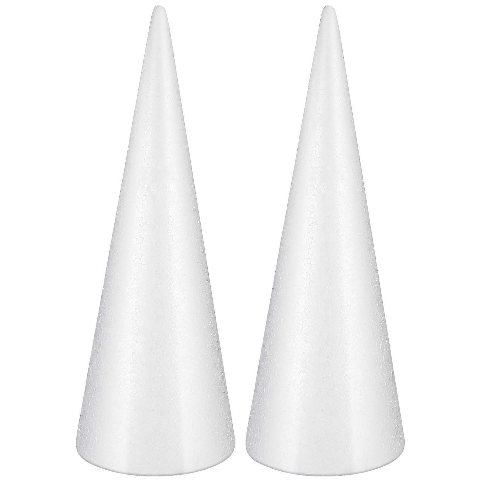 2PCS Cone Shape Handmade Children DIY Party Decoration Cone Polystyrene