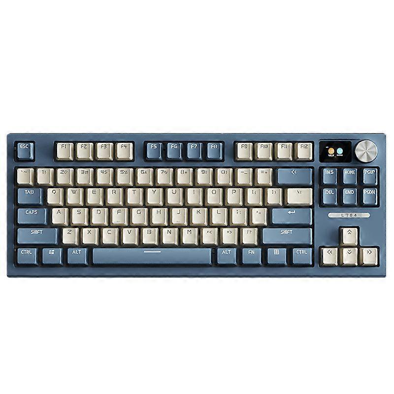 Lt84 Three-Mold 2.4G Wireless Bluetooth Mechanical Keyboard Customized Three-Mold Green Axis E-Sports Games Keyboard