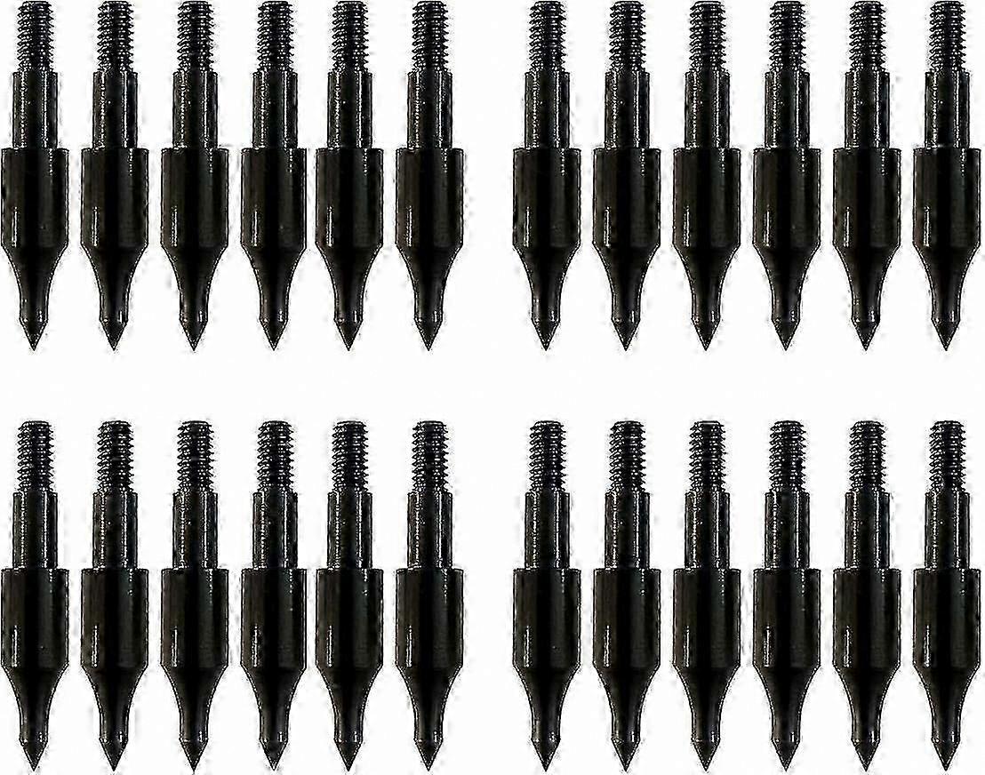 24 Pack Steel Archery Arrow Points for Target Practice and Hunting Use