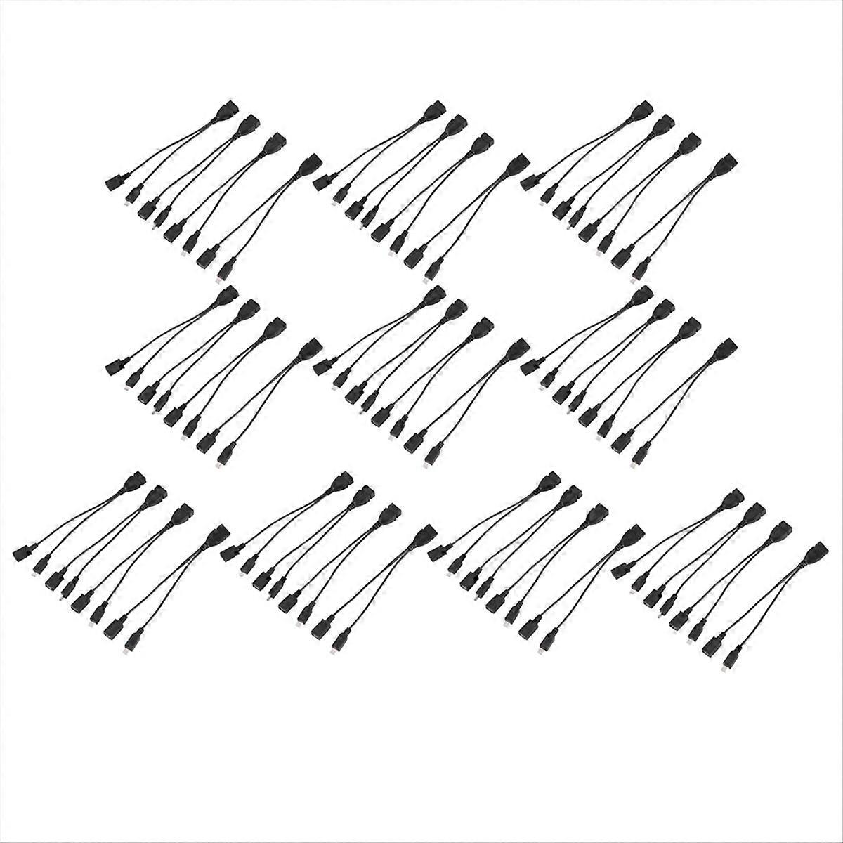 40-Pack Mini OTG Cable Adapter,2-In-1 Powered Micro-USB to USB Adapter(OTG Cable + Power Cable) for 