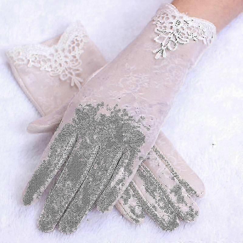 Sunscreen Gloves Women's Summer Thin Short Touch Screen Gloves