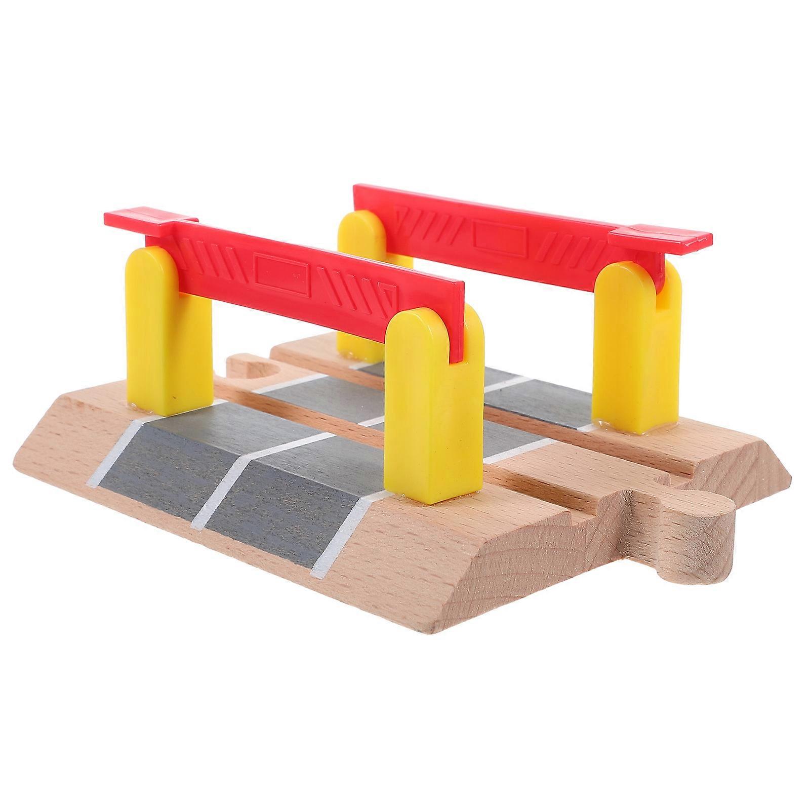 Wooden Train Track Railing Barrier for Simulation Play