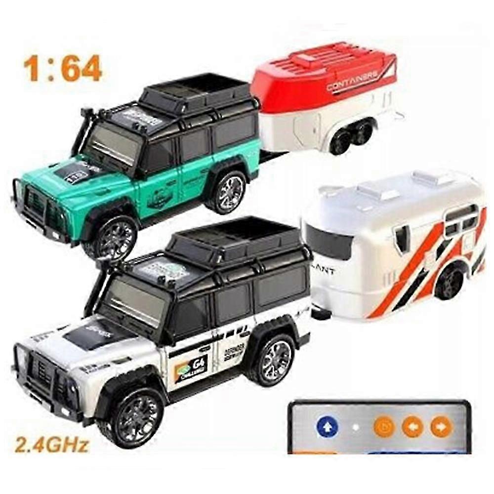 Mini auto da drift RC, camion in lega in scala 1/64, fuoristrada 4x4 telecomandato