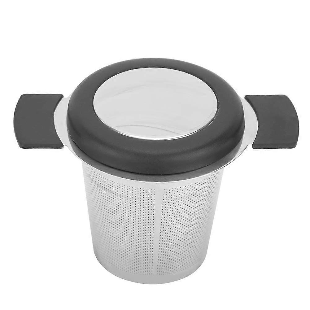 304 Stainless Steel Tea Infuser Strainer with Silicone Lid for Loose Leaf Brewing
