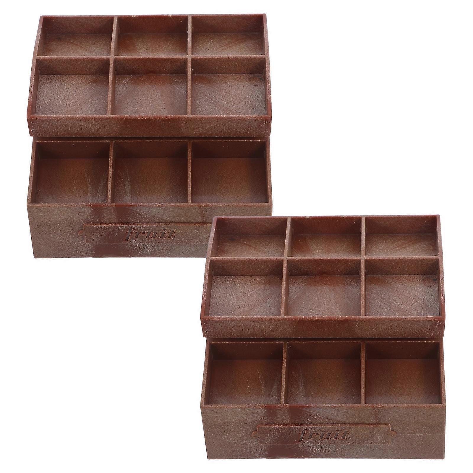 Dollhouse Miniature Fruit Stand for Display Plastic Material 10Pcs