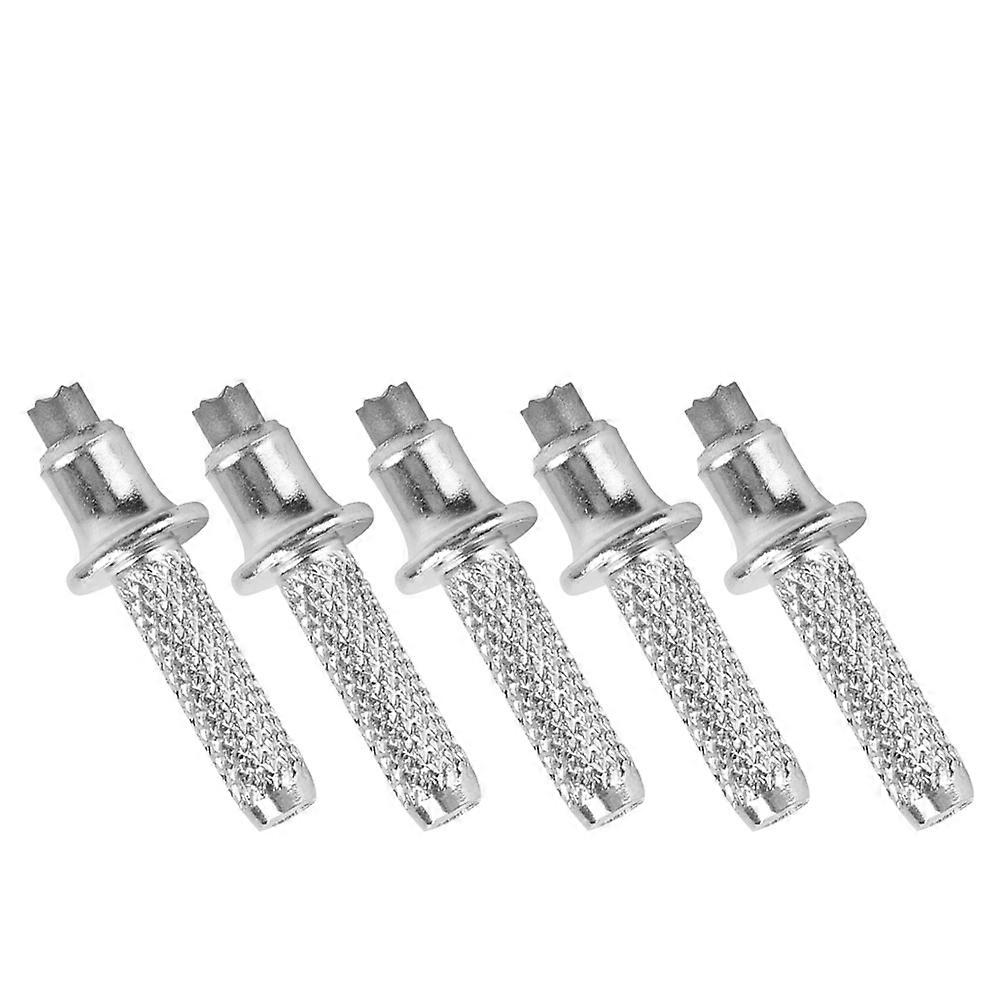 Hemoton 5pcs Metal Tips for Hiking Poles Trekking Rods and Walking Sticks Steel Tips Set