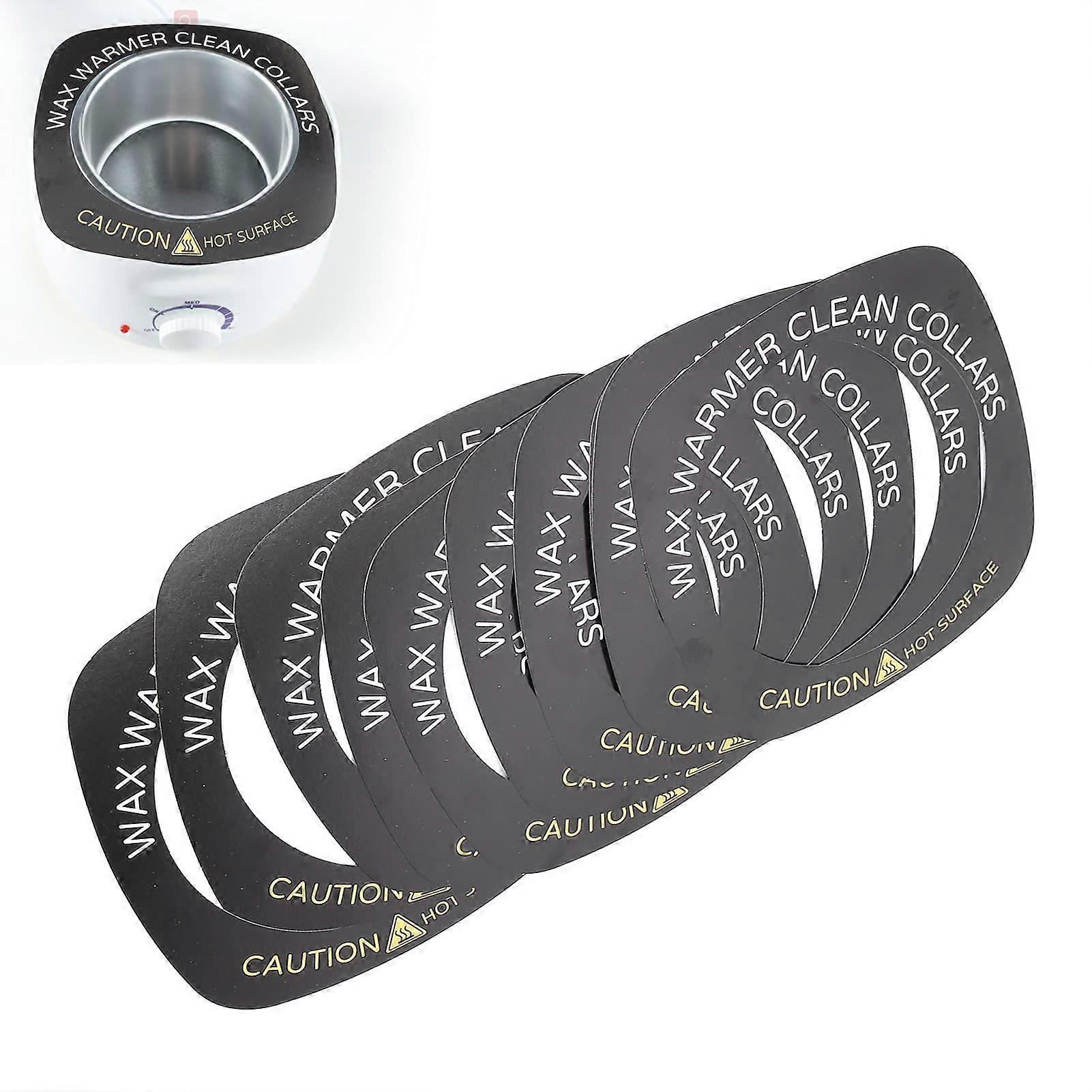 10pcs Wax Warmer Collar Rings for Standard Wax Heater, Protective Spill Guard Accessory for Salon and Home Use