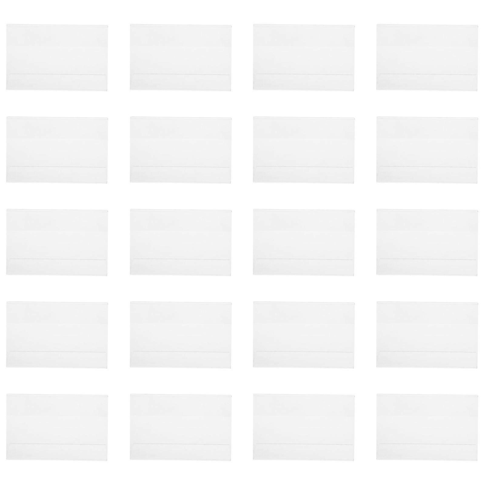 Acrylic Display Stands for Label Display 120Pcs Transparent L Shape Holders