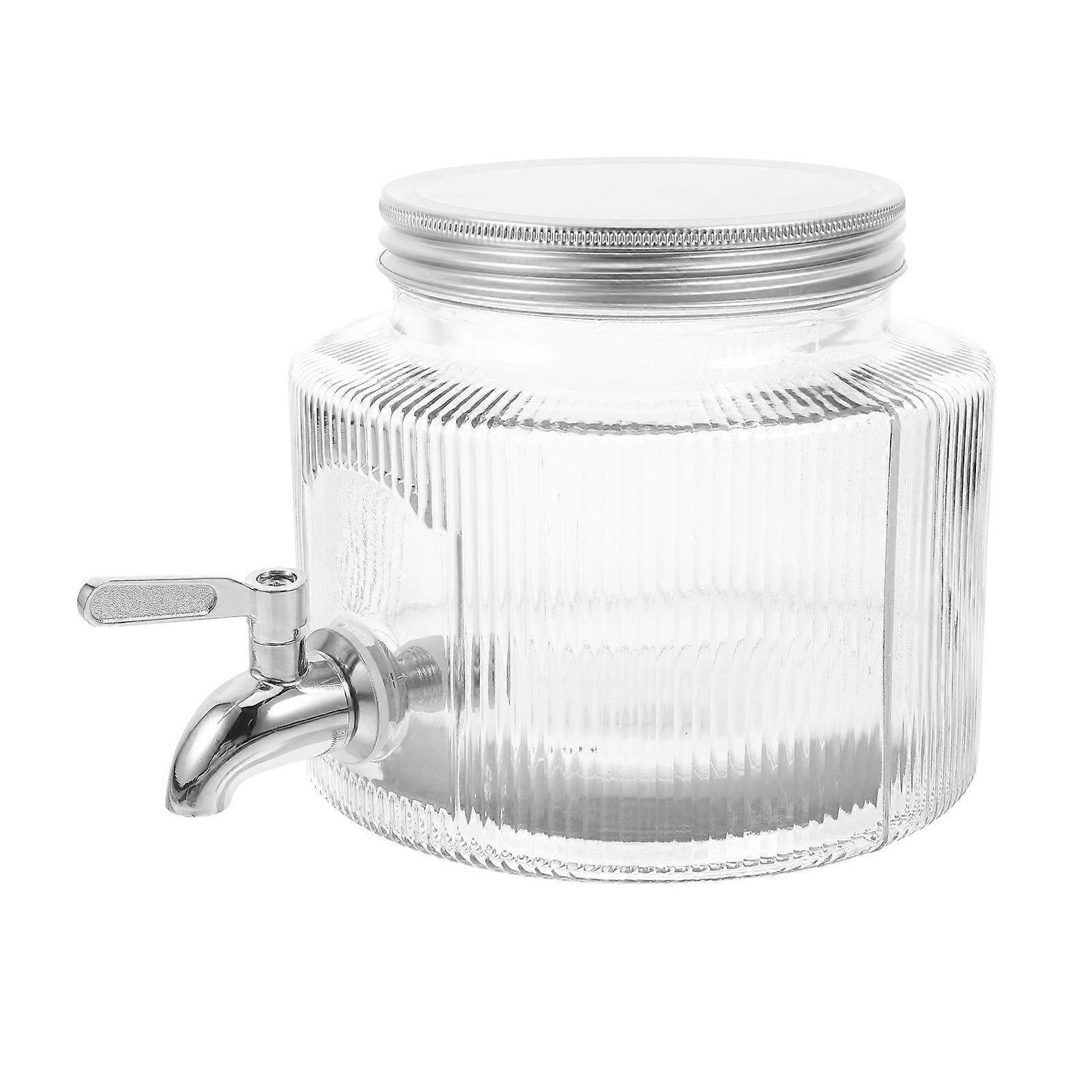 Glass Beverage Dispenser for Storage with Tap 2.8L for Multiple Uses