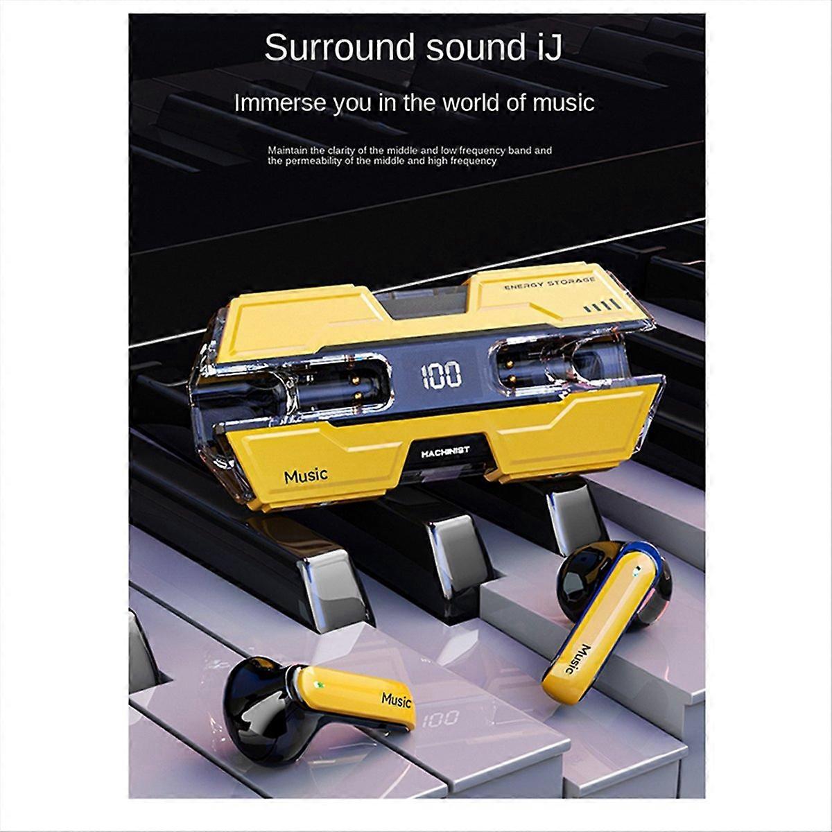 Wireless Headphones Bluetooth Touch Control Earphones C