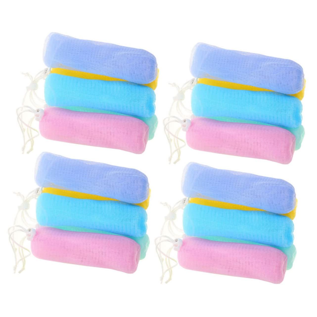 Soap Saver Bag 20pcs Exfoliating Mesh Pouch with Rich Foaming Action and Handy Hanging Lanyard