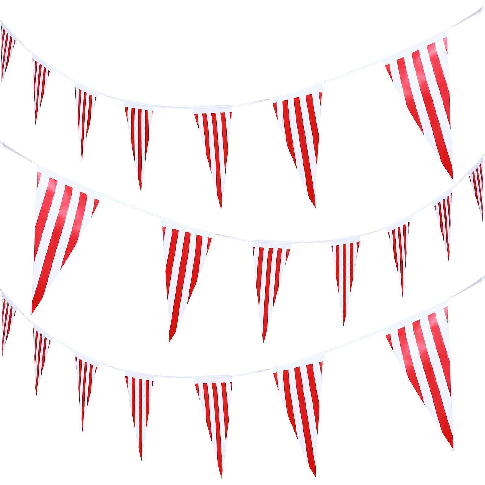 Stripe Flags Happy Circus Carnival Decor for Decoration 9Pcs