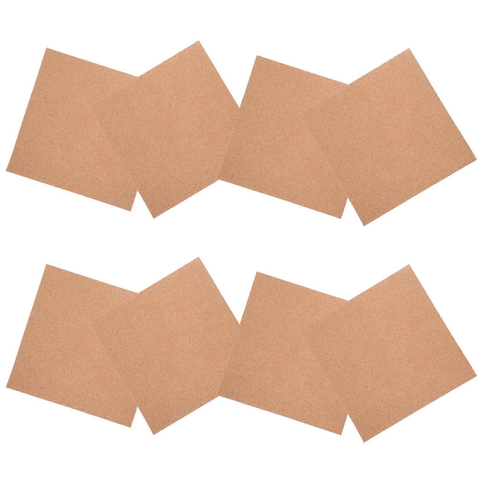 Soft Cork Board DIY Cork Bulletin Board for Decoration 8Pcs Square Set