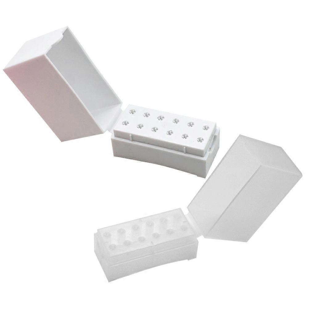 Manicure Polisher Storage Box for Home Featuring 2Pcs Nail Drill Bit Case