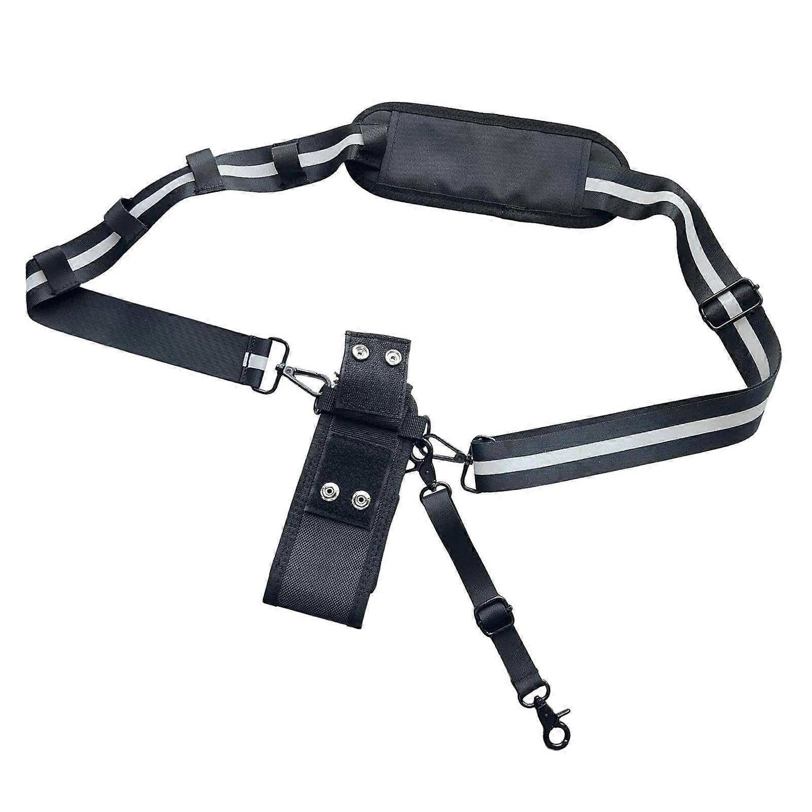 Night Safe Radio Holsters Containing Upgraded Reflective Strips Adjustable Shoulder Strap for Improved Safety Multicolor