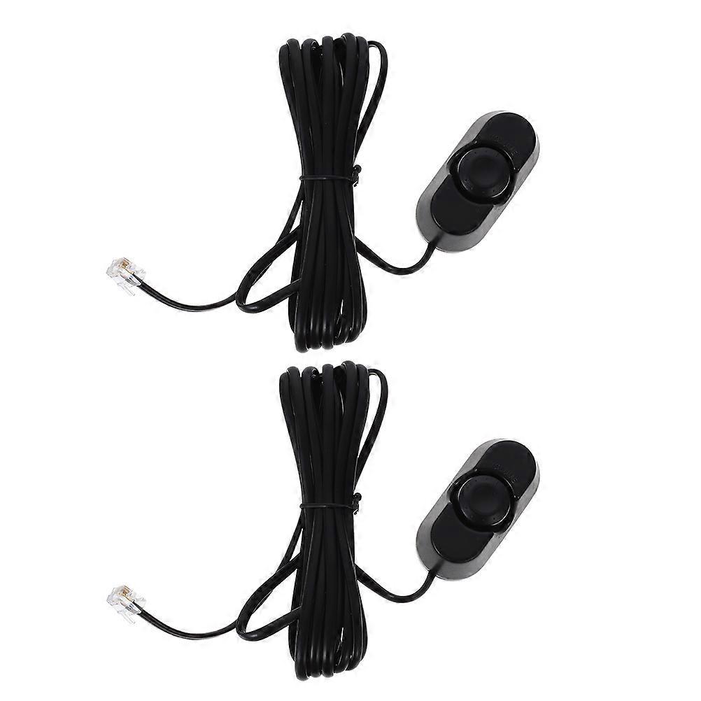 Black Volume Control Knob for Car Use Made of PVC with Remote Adjuster Function 2pcs