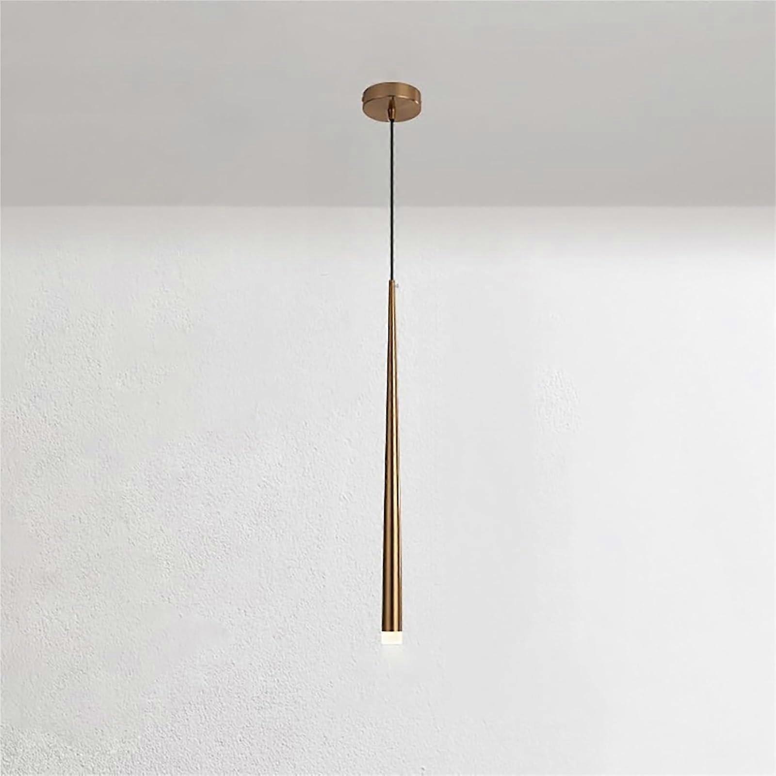 Modern LED Pendant Light Gold Cone Adjustable Height 20.4in Energy Efficient for Kitchen Island