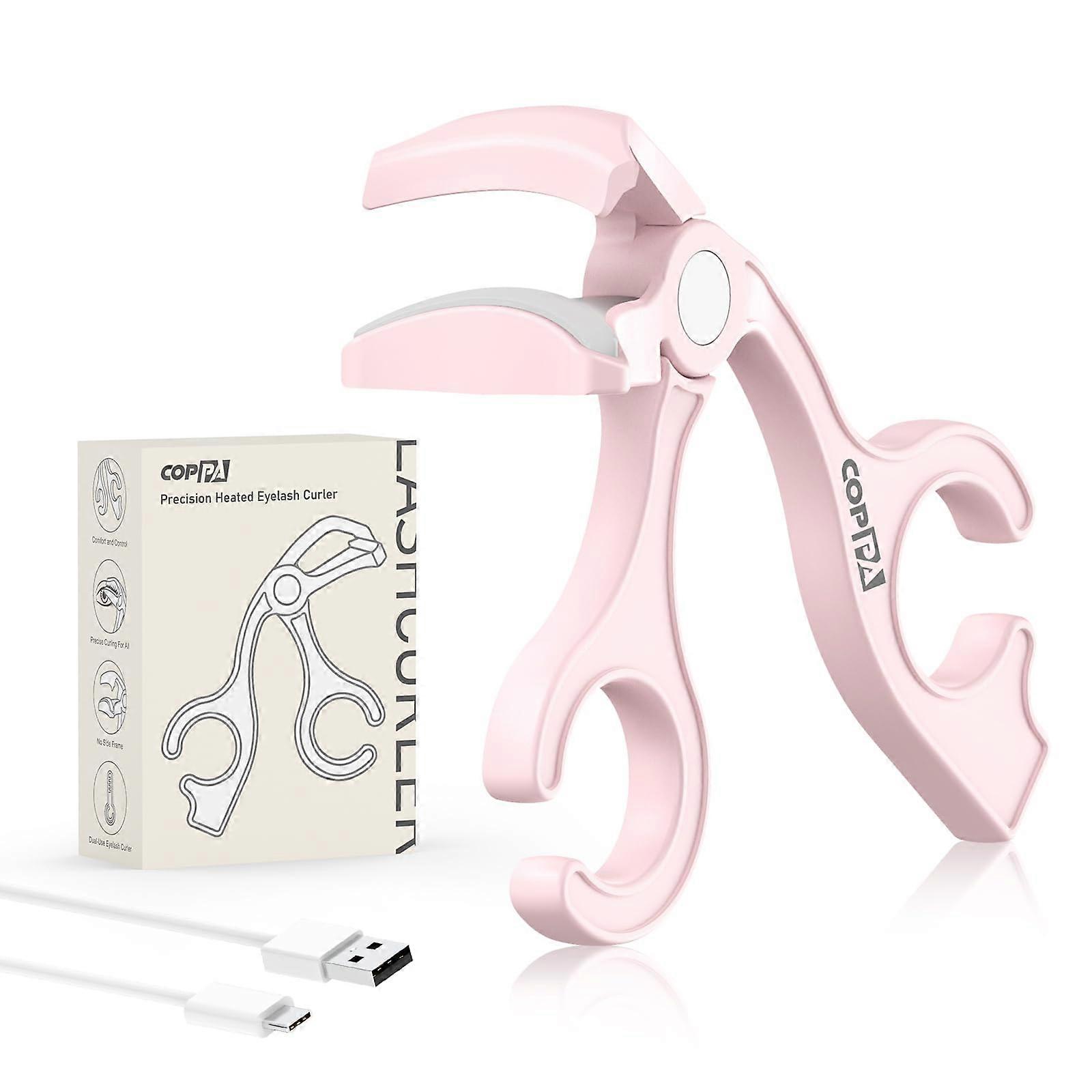 Heated Eyelash Curler 65° Dual Mode with Precision Lash Capture for All Eye Shapes Pink