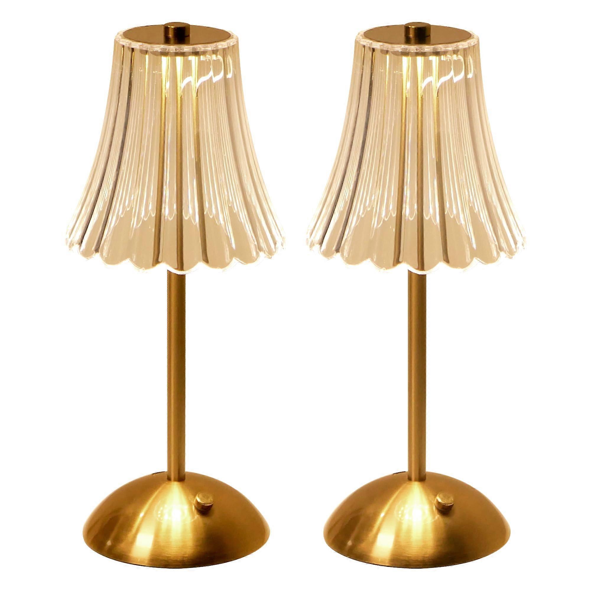 2 Pack Cordless Table Lamp, Touch Dimmable Rechargeable LED Lamp with 3 Color Modes for Bedroom and Patio