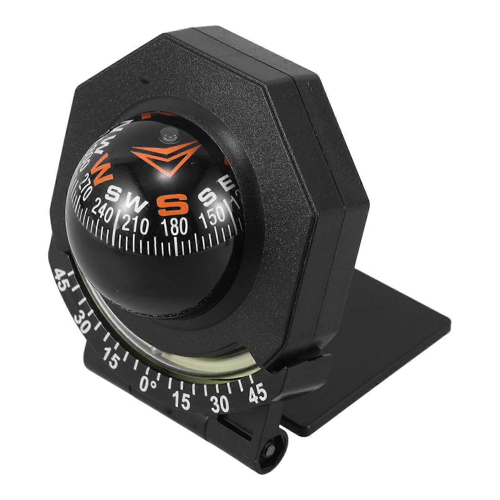 Car Compass Dashboard Night Glow Foldable Hiking Compass Ball