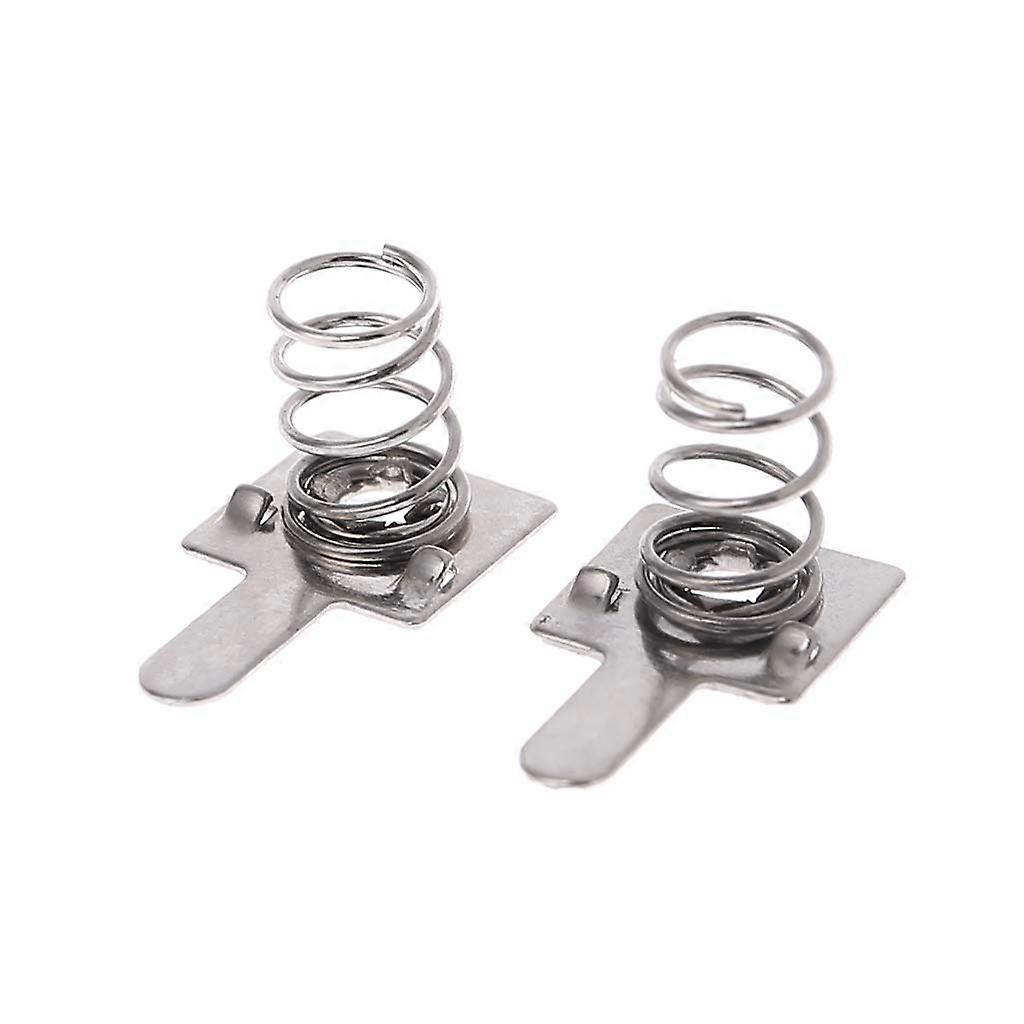 100 Pcs Metal Battery Contacts and Spring Plate Set AA Positive Negative Terminal Replacement Kit