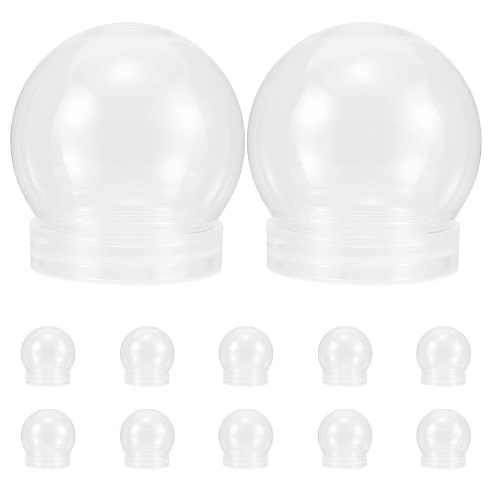 DIY Snowball Plastic Clear Snow Globes for Craft Projects 12Pcs