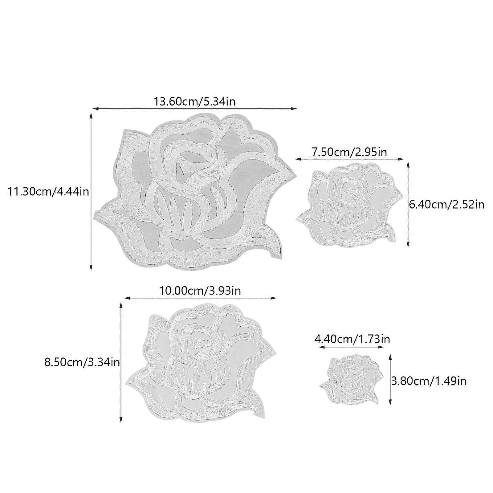 Artificial Rose Patch Supplement for Clothes Patches 8Pcs