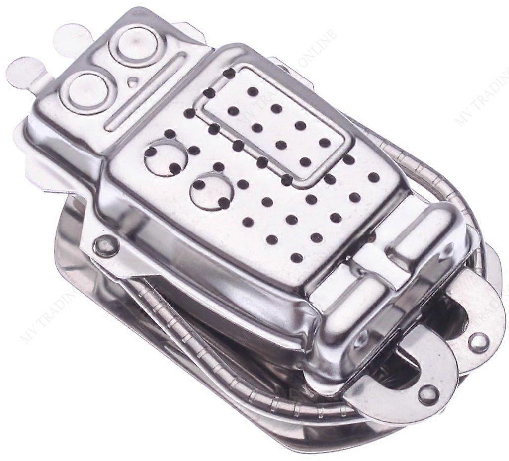 Stainless Steel Robot Tea Infuser with Adjustable Cup Grip and Drip Tray for Loose Leaf Tea