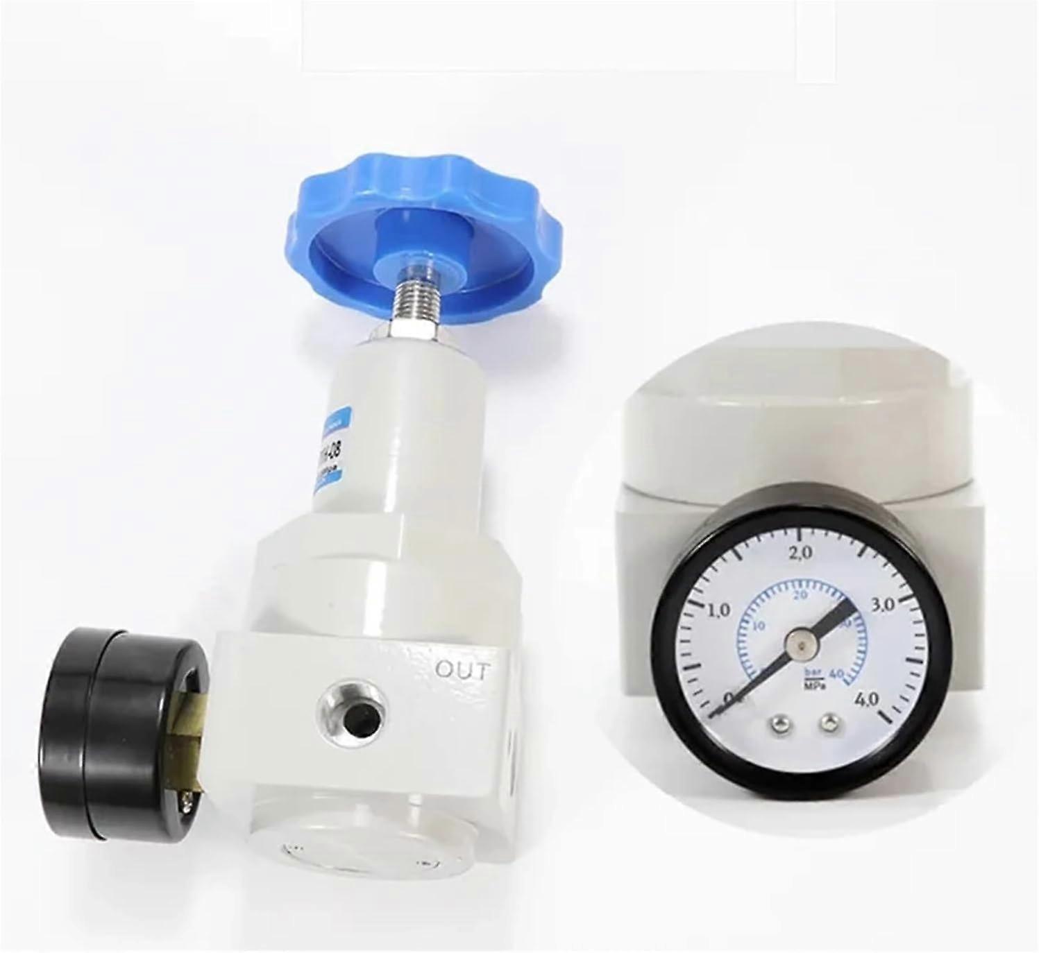 Pneumatic  Pressure Air Regulator 040 Bar Gauge Port BSP 1/4 In 3/8 In 1/2 In 2 In Model QTYH15/10 Color QTYH32